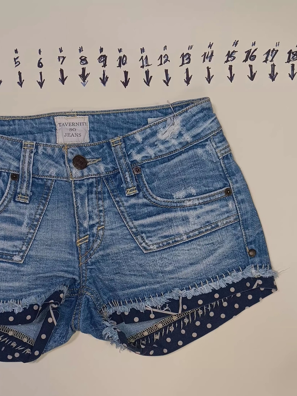Taverniti So Jeans Women's Blue Denim Frayed Hem Shorts